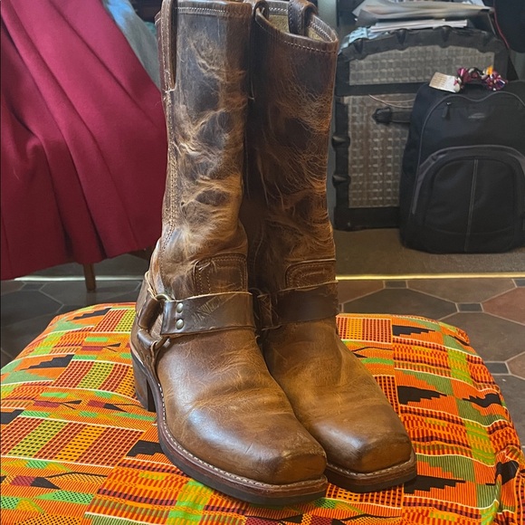 Brown Leather Frye Cowboy Boots - Picture 1 of 16